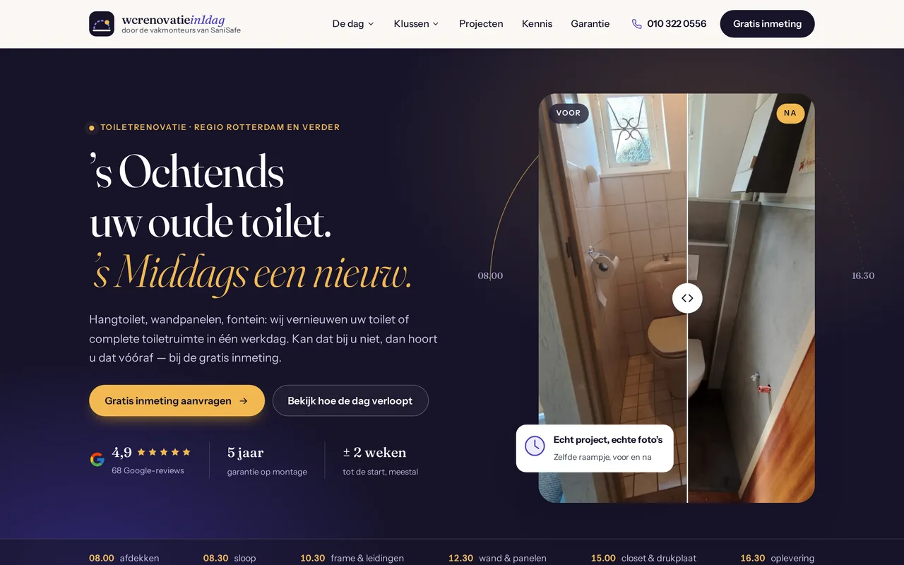 WC-renovatie in 1 dag
